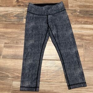 Lululemon Wunder Under Luxtreme Crop Leggings Black Pattern